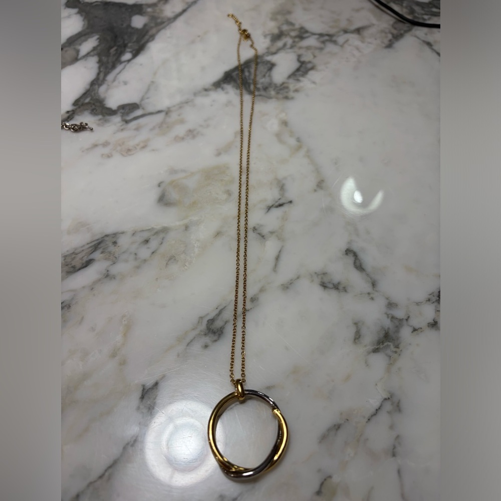Marks & Spencer Two-Tone Gold and Silver Circle Pendant Necklace
